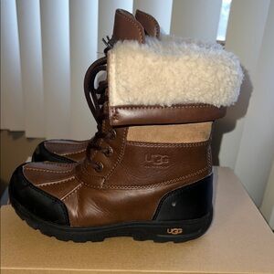 UGG Kids Brown and Black Winter Boots
